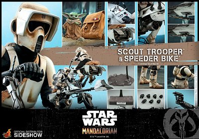 Star Wars The Mandalorian Actionfigur 1/6 Scout Trooper & Speeder Bike 30 cm