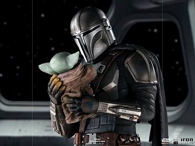 Star Wars The Mandalorian Art Scale Statue 1/10 Mandalorian & Grogu 22 cm