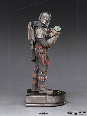 Star Wars The Mandalorian Art Scale Statue 1/10 Mandalorian & Grogu 22 cm