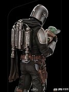 Star Wars The Mandalorian Art Scale Statue 1/10 Mandalorian & Grogu 22 cm