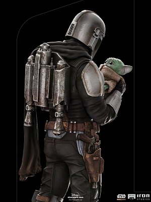 Star Wars The Mandalorian Art Scale Statue 1/10 Mandalorian & Grogu 22 cm