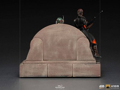 Star Wars The Mandalorian Deluxe Art Scale Statue 1/10 Boba Fett & Fennec on Throne 23 cm