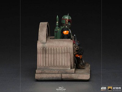 Star Wars The Mandalorian Deluxe Art Scale Statue 1/10 Boba Fett on Throne 18 cm