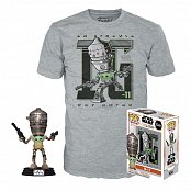 Star Wars The Mandalorian POP! & Tee Vinyl Figur & T-Shirt Set Child In Satchel Sortiment (10)