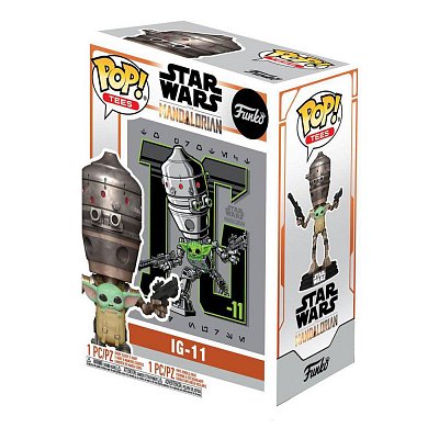 Star Wars The Mandalorian POP! & Tee Vinyl Figur & T-Shirt Set Child In Satchel Sortiment (10)