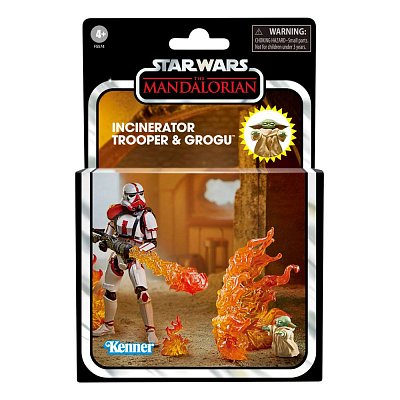 Star Wars: The Mandalorian Vintage Collection Actionfigur 2022 Incinerator Trooper & Grogu 10 cm