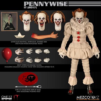 Stephen Kings Es 2017 Actionfigur 1/12 Pennywise 17 cm