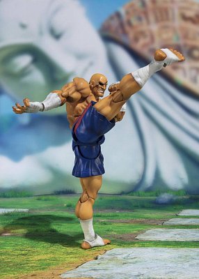 Street Fighter S.H. Figuarts Actionfigur Sagat Tamashii Web Exclusive 17 cm --- BESCHAEDIGTE VERPACKUNG