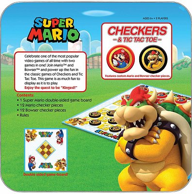 Super Mario Brettspiel Dame & Tic-Tac-Toe Mario vs. Bowser Collector\'s Game