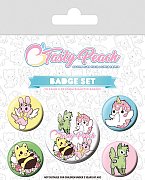 Tasty Peach Ansteck-Buttons 5er-Pack