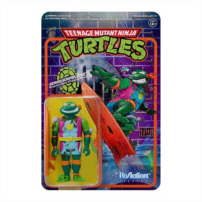 Teenage Mutant Ninja Turtles ReAction Actionfigur Sewer Surfer Michelangelo 10 cm