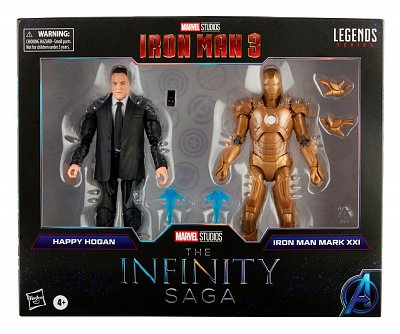 The Infinity Saga Marvel Legends Actionfiguren 2-Pack 2021 Happy Hogan & Iron Man (Iron Man 3) 15 cm