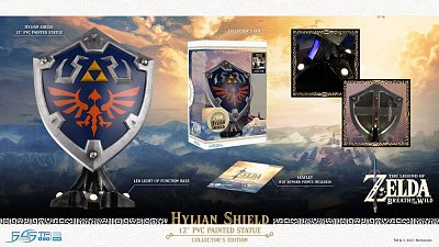 The Legend of Zelda Breath of the Wild PVC Statue Hylian Shield Collector\'s Edition 29 cm - Beschädigte Verpackung