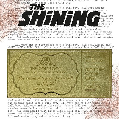 The Shining Replik Gyrosphere Collectible Ticket (vergoldet)