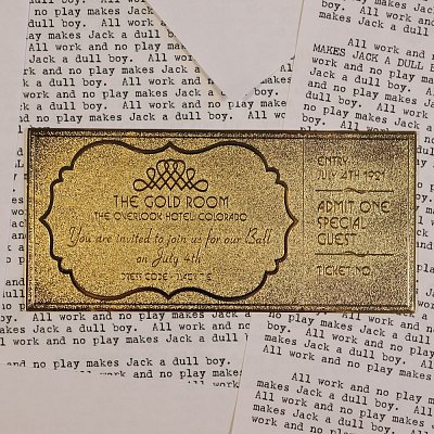 The Shining Replik Gyrosphere Collectible Ticket (vergoldet)