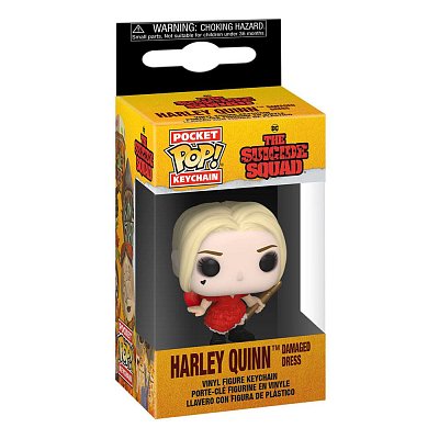 The Suicide Squad Pocket POP! Vinyl Schlüsselanhänger 4 cm Harley Quinn (Damaged Dress) Display (12)