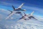 Top Gun Easy-Click Modellbausatz Set 1/72 F-14D Super Tomcat & F/A-18E Super Hornet - Beschädigte Verpackung