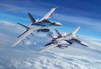 Top Gun Easy-Click Modellbausatz Set 1/72 F-14D Super Tomcat & F/A-18E Super Hornet - Beschädigte Verpackung
