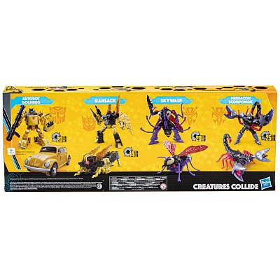 Transformers Generations Legacy Buzzworthy Bumblebee Actionfiguren 4er-Pack Creatures Collide