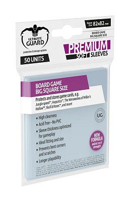 Ultimate Guard Premium Soft Sleeves für Brettspielkarten Quadratisch Groß (50)