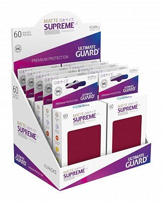 Ultimate Guard Supreme UX Sleeves Japanische Größe Matt Burgundrot (60)