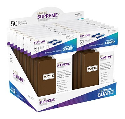 Ultimate Guard Supreme UX Sleeves Standardgröße Matt Braun (50)