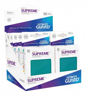 Ultimate Guard Supreme UX Sleeves Standardgröße Matt Petrolblau (80)