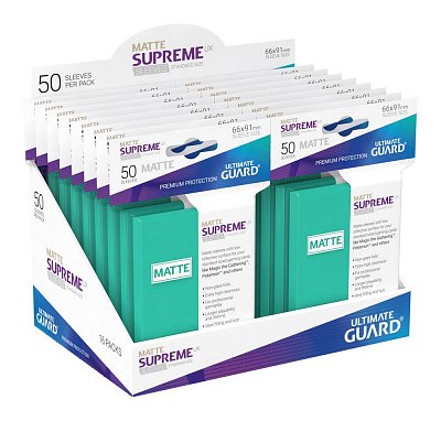 Ultimate Guard Supreme UX Sleeves Standardgröße Matt Türkis (50)