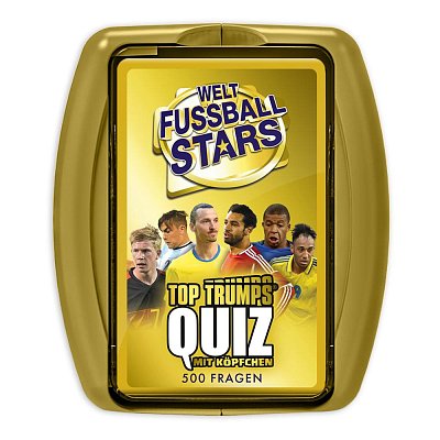 Weltfußballstars Kartenspiel Quiz in Metallbox *Deutsche Version*