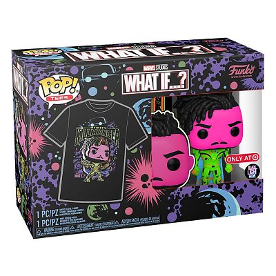 What If…? POP! & Tee Vinyl Figur & T-Shirt Set Killmonger (BKLT)