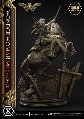 Wonder Woman Statue Wonder Woman on Horseback Gold Version 138 cm