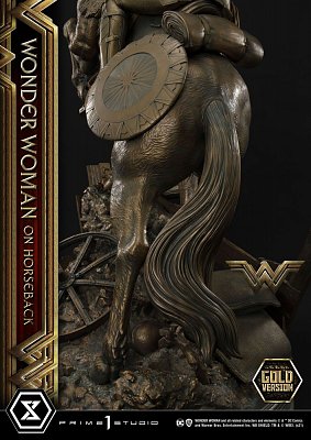 Wonder Woman Statue Wonder Woman on Horseback Gold Version 138 cm