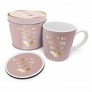 Wonder Woman Tasse mit Untersetzer Woman Will Save the World