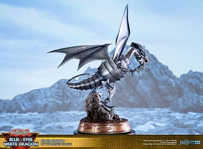 Yu-Gi-Oh! PVC Statue Blue-Eyes White Dragon Silver Edition 35 cm