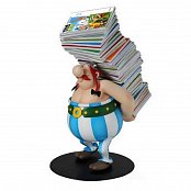 Asterix Collectoys Statue Obelix trägt Bücherstapel 21 cm