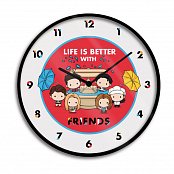 Friends Wanduhr Life is Better with Friends Chibi