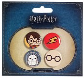 Harry potter cutie ansteck-buttons 4er-pack harry potter & hedwig