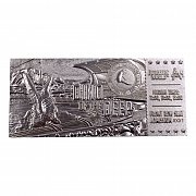 Jurassic Park Replik Mosasaurus Ticket (versilbert)