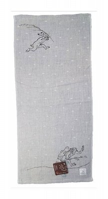Ukiyo-e Handtuch Chojujinbutsugiga Giga 34 x 80 cm